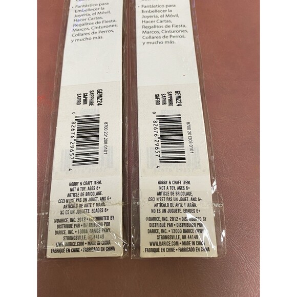 Darice SAPPHIRE Adhesive Acrylic Gems 1 X 12" Embellishments NEW GEMZ04 Lot of 2 - Picture 7 of 8